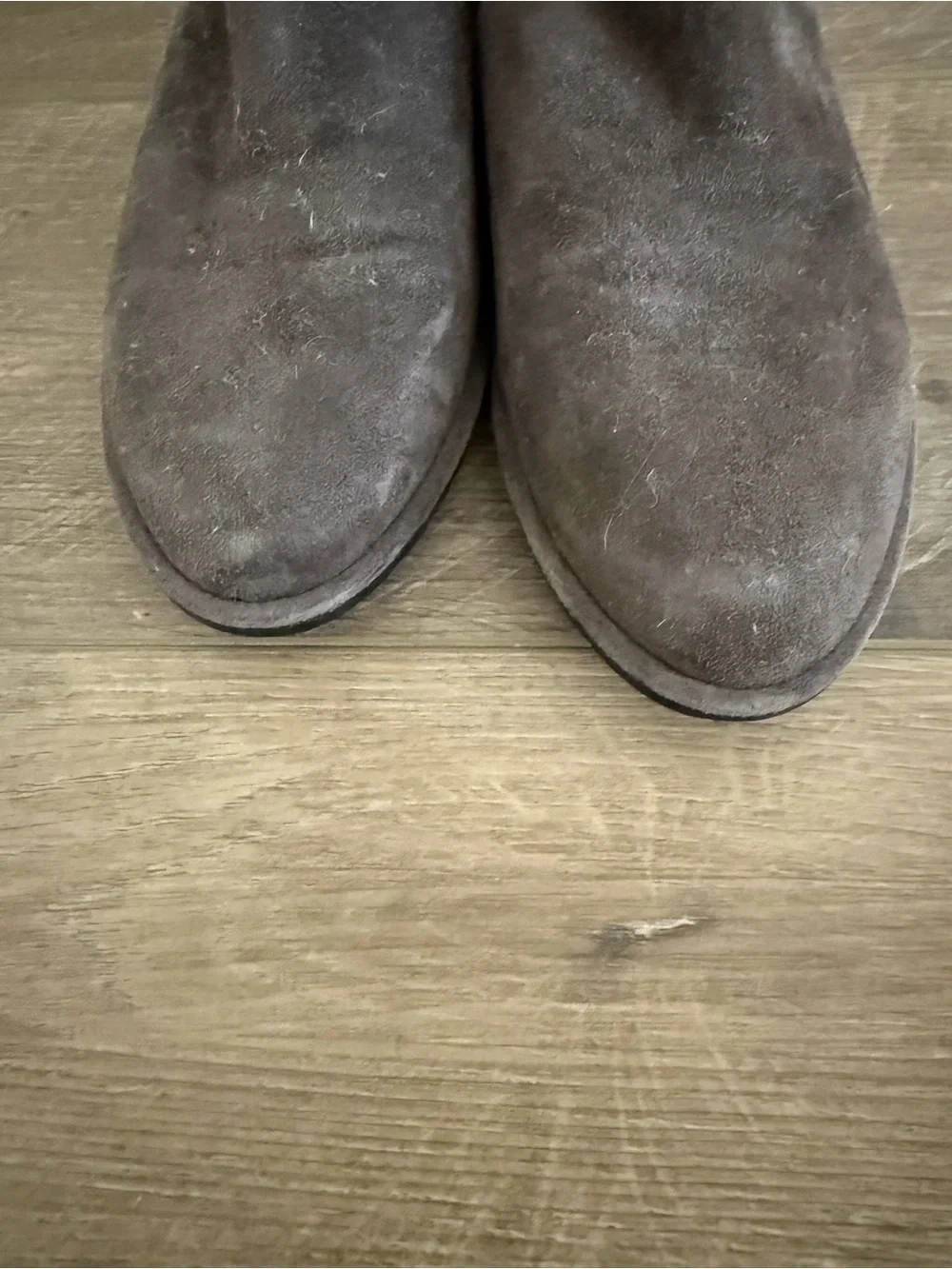 Stuart Weitzman Lowland Over-the-Knee Suede Flat Boots - Dark Gray